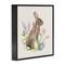 Stupell Industries Easter Bunny Rabbit Bow Spring Flowers & Eggs Framed Giclee Art